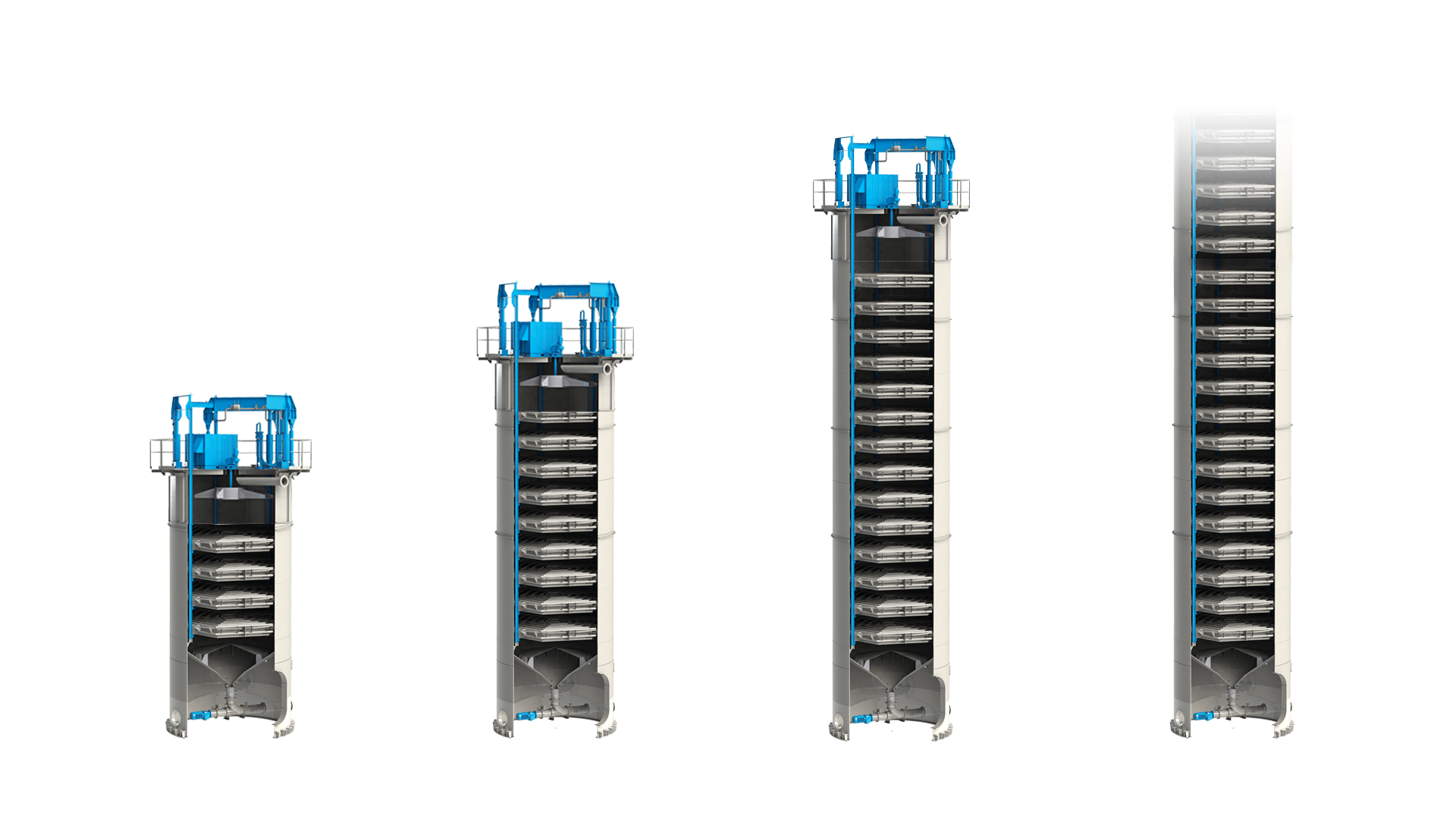 multiple different sized ovc demonstrate the range of available sizes